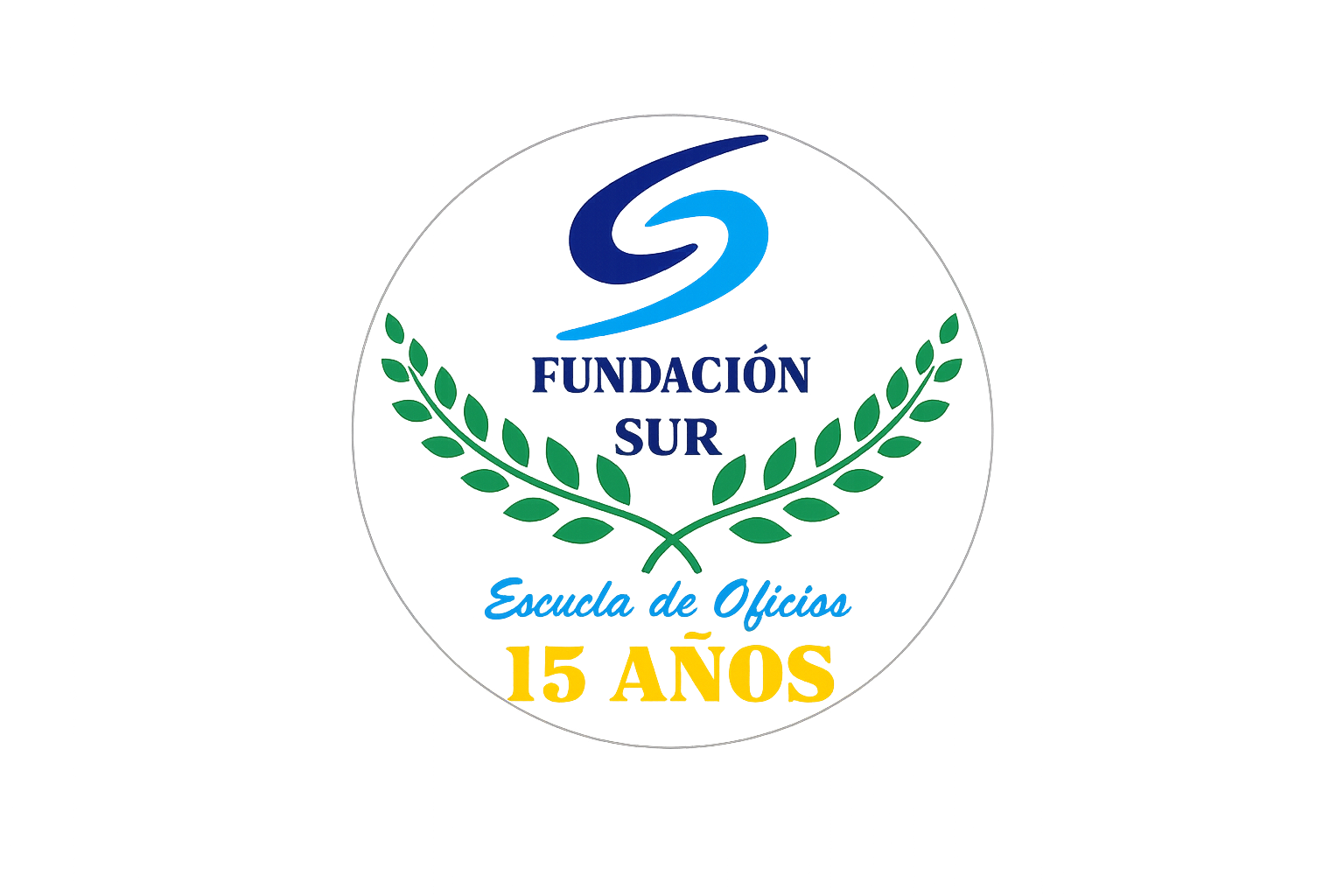 Logo Fundación Sur Escuela de Oficios 15 años